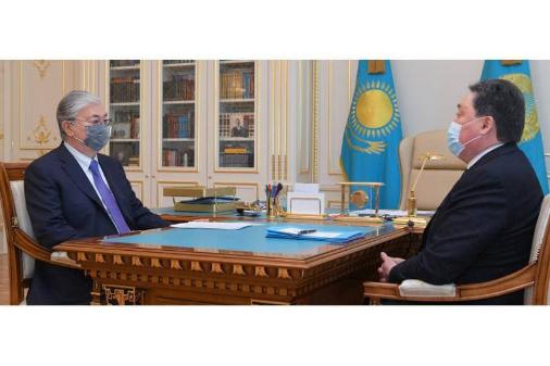 Президент РК принял Премьер-Министра Аскара Мамина