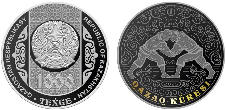 Коллекционная монета QAZAQ KÚRESI из серебра.png